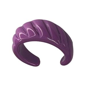 Δαχτυλίδι Ρητίνης Narrow Lines Resin Ring Μώβ  NI37008