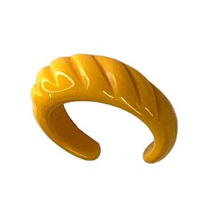 Δαχτυλίδι Ρητίνης Narrow Lines Resin Ring Κίτρινο NI37010