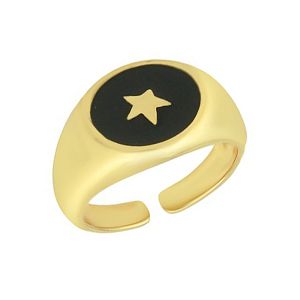 Δαχτυλίδι Από Ορείχαλκο Επιχρυσωμένο 24K Με Αστέρι  NI37249