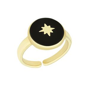 Δαχτυλίδι Από Ορείχαλκο Επιχρυσωμένο 24K Με Αστέρι  NI37251