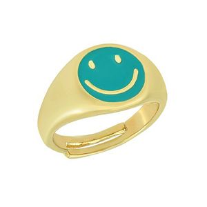 Δαχτυλίδι Από Ορείχαλκο Επιχρυσωμένο 24K Με Smiley Face NI37261