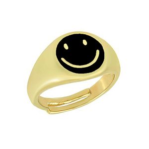 Δαχτυλίδι Από Ορείχαλκο Επιχρυσωμένο 24K Με Smiley Face NI37270