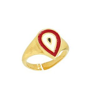 Δαχτυλίδι Από Ορείχαλκο Επιχρυσωμένο 24K Με Ματάκι NI37278