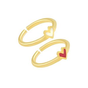 Δαχτυλίδι Από Ορείχαλκο Επιχρυσωμένο 24K Με Καρδιά NI37282