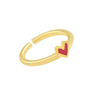 Δαχτυλίδι Από Ορείχαλκο Επιχρυσωμένο 24K Με Καρδιά NI37282
