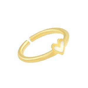 Δαχτυλίδι Από Ορείχαλκο Επιχρυσωμένο 24K Με Καρδιά NI37283