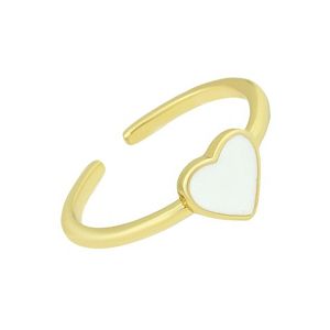 Δαχτυλίδι Από Ορείχαλκο Επιχρυσωμένο 24K Με Καρδιά NI37291