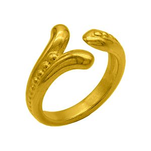 Δαχτυλίδι Από Ορείχαλκο Επιχρυσωμένο 24Κ PF37394