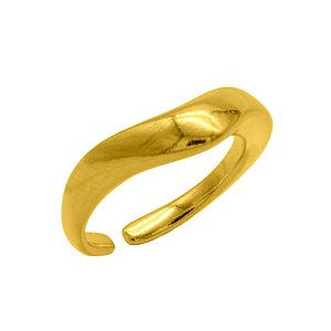 Δαχτυλίδι Chevalier Από Ορείχαλκο Επιχρυσωμένο 24Κ Κύμα PF37410