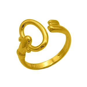 Δαχτυλίδι Από Ορείχαλκο Επιχρυσωμένο 24Κ Κλειδί PF37412