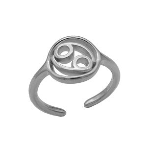Δαχτυλίδι Από Ορείχαλκο Με Το Ζώδιο Του Καρκίνου PF37434