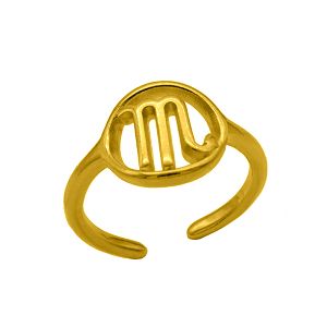 Δαχτυλίδι Από Ορείχαλκο Επιχρυσωμένο 24Κ Με Το Ζώδιο Του Σκορπιού PF37443