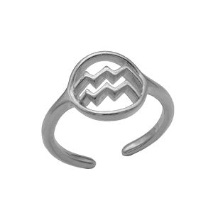Δαχτυλίδι Από Ορείχαλκο Με Το Ζώδιο Του Υδροχόου PF37448