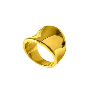 Δαχτυλίδι Arc από Ατσάλι Επιχρυσωμένο MI37516