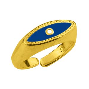 Δαχτυλίδι Από Ορείχαλκο Επιχρυσωμένο Με Ματάκι PF38553