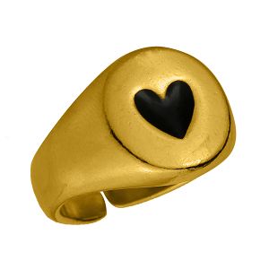 Δαχτυλίδι Από Ορείχαλκο Επιχρυσωμένο Με Καρδιά PF38555
