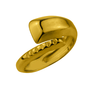 Δαχτυλίδι Από Ορείχαλκο Επιχρυσωμένο 24Κ Φίδι Κροταλίας PF38638