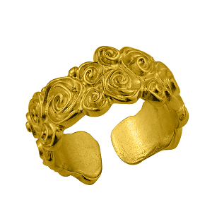 Δαχτυλίδι Από Ορείχαλκο Επιχρυσωμένο 24Κ Rose PF38648