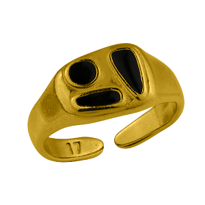 Δαχτυλίδι Από Ορείχαλκο Επιχρυσωμένο 24Κ PF38655