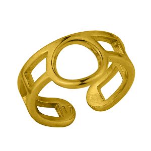 Δαχτυλίδι Από Ορείχαλκο Επιχρυσωμένο 24Κ PF38668
