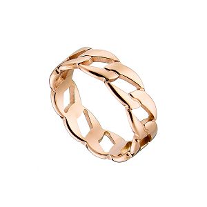 Δαχτυλίδι Από Ανοξείδωτο Ατσάλι Ροζ Επιχρυσωμένο Αλυσίδα AS38724