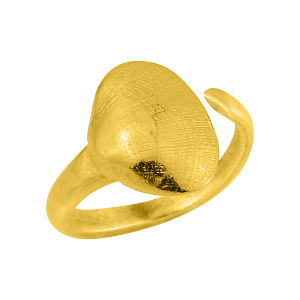 Δαχτυλίδι Από Ορείχαλκο Επιχρυσωμένο 24Κ Κοχύλι PF38743