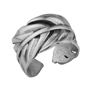 Δαχτυλίδι Από Ορείχαλκο Επαργυρωμένο Φτερό PF38789