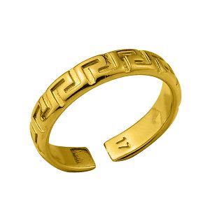 Δαχτυλίδι Από Ορείχαλκο Επιχρυσωμένο 24Κ Μαίανδροι PF38794