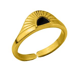 Δαχτυλίδι Από Ορείχαλκο Επιχρυσωμένο 24Κ Ήλιος PF38802