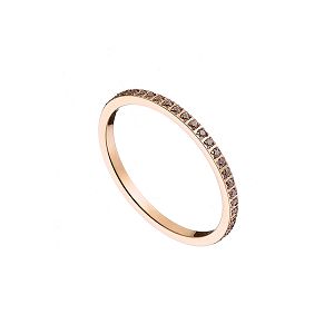 Δαχτυλίδι Από Ανοξείδωτο Ατσάλι Ροζ Επιχρυσωμένο AS38820