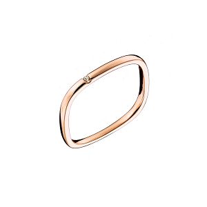 Δαχτυλίδι Από Ανοξείδωτο Ατσάλι Ροζ Επιχρυσωμένο AS38823