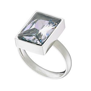 Δαχτυλίδι Από Ανοξείδωτο Ατσάλι Με Swarovski AS38957