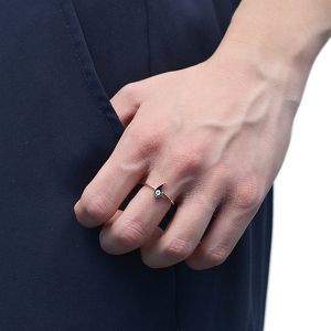 Δαχτυλίδι Από Ασήμι 925 Ροζ Επιχρυσωμένο Με Ματάκι EX39409