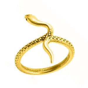 Δαχτυλίδι Από Ορείχαλκο Επιχρυσωμένο 24Κ Φίδι PF39945