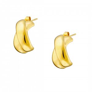 Σκουλαρίκια Από Ατσάλι Επιχρυσωμένο 24Κ AS40100