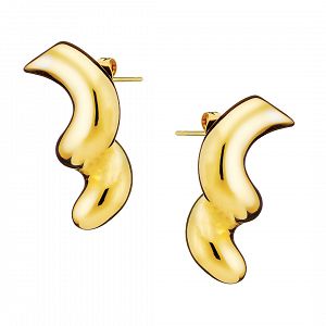 Σκουλαρίκια Από Ατσάλι Επιχρυσωμένο 24Κ AS40118