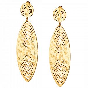 Σκουλαρίκια Από Ατσάλι Επιχρυσωμένο 24Κ AS40120