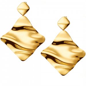 Σκουλαρίκια Από Ατσάλι Επιχρυσωμένο 24Κ AS40122