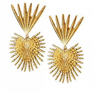 Σκουλαρίκια Από Ατσάλι Επιχρυσωμένο 24Κ AS40124