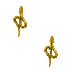 Σκουλαρίκια Από Ορείχαλκο Επαργυρωμένο Με Φίδι PF42464