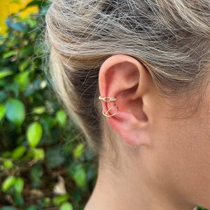 Σκουλαρίκι Earcuff Από Ασήμι 925 Επιχρυσωμένο SS43239
