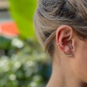 Σκουλαρίκι Earcuff Από Ασήμι 925 Επιχρυσωμένο SS43245