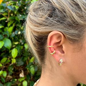 Σκουλαρίκι Earcuff Από Ασήμι 925 Επιχρυσωμένο SS43247