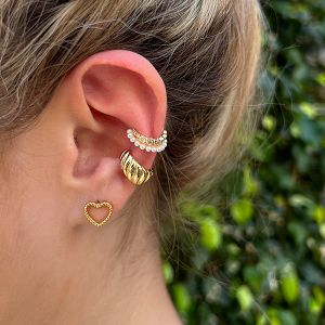 Σκουλαρίκι Earcuff Από Ασήμι 925 Επιχρυσωμένο SS43251