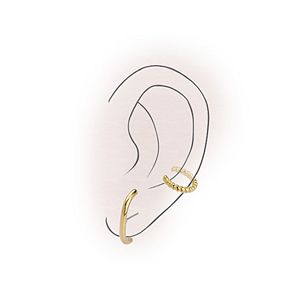 Σετ Σκουλαρίκι Λοβού Και Earcuff Από Ορείχαλκο PF47484