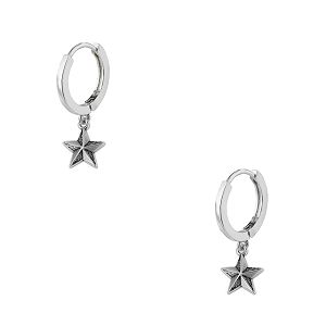 Σκουλαρίκια Κρίκοι Με Αστέρια Από Ορείχαλκο AA48030