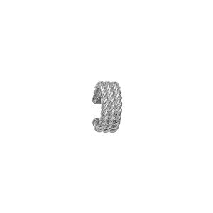 Σκουλαρίκι Excite ear cuff στριφτό σχέδιο από επιπλατινωμένο ασήμι 925 S-44-S-48