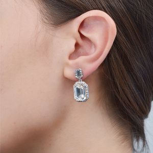 Σκουλαρίκια Από Ασήμι 925 Επιπλατινωμένο Με Swarovski EX49198