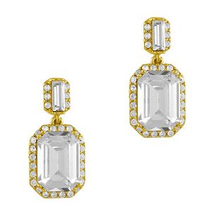 Σκουλαρίκια Από Ασήμι 925 Επιχρυσωμένο Με Swarovski EX49199