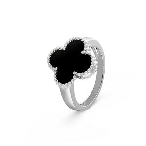 Δαχτυλίδι Λουλούδι Clover Large  με Όνυχα από Ασήμι 925 SS36002